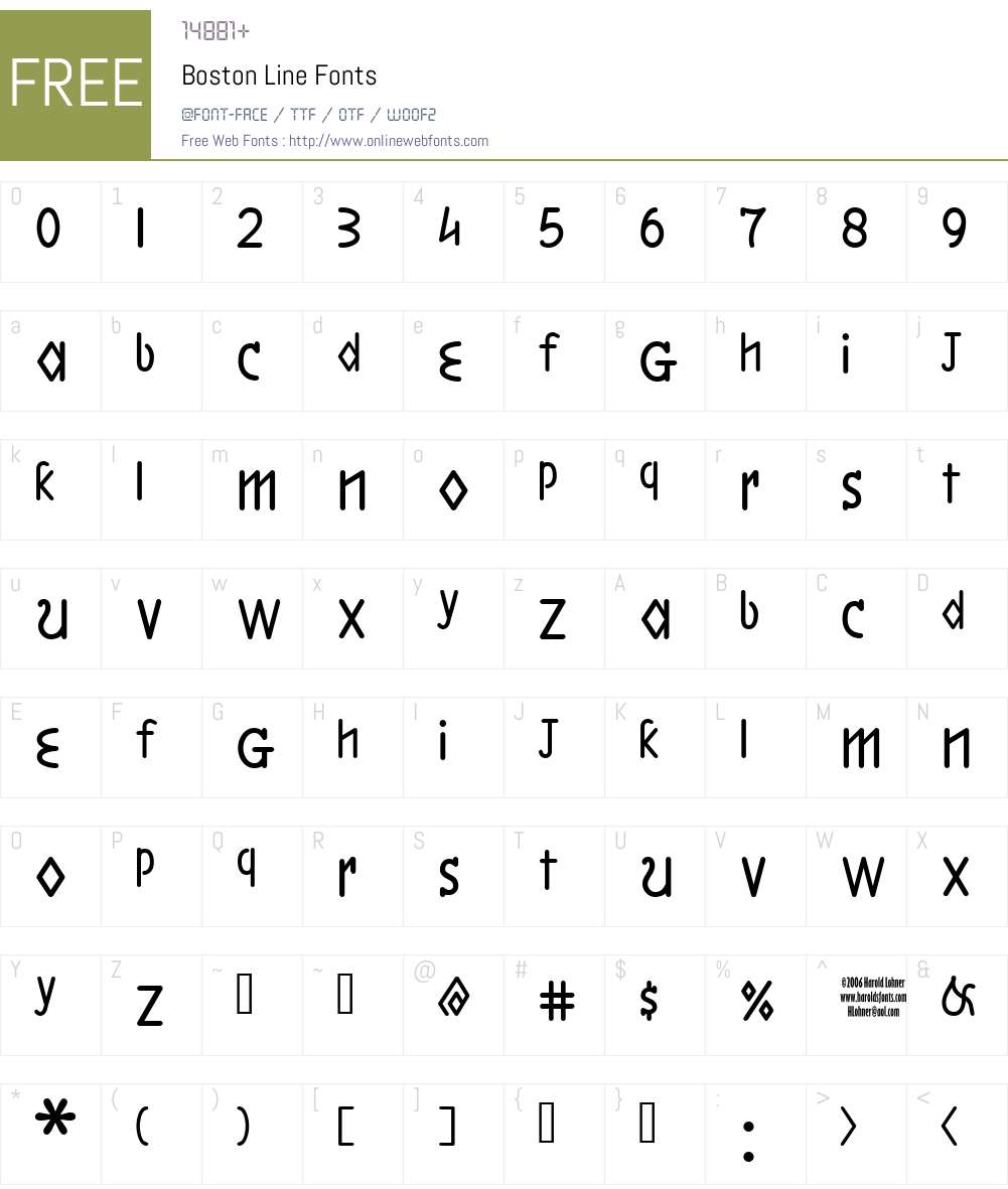 Boston Line Font Screenshots
