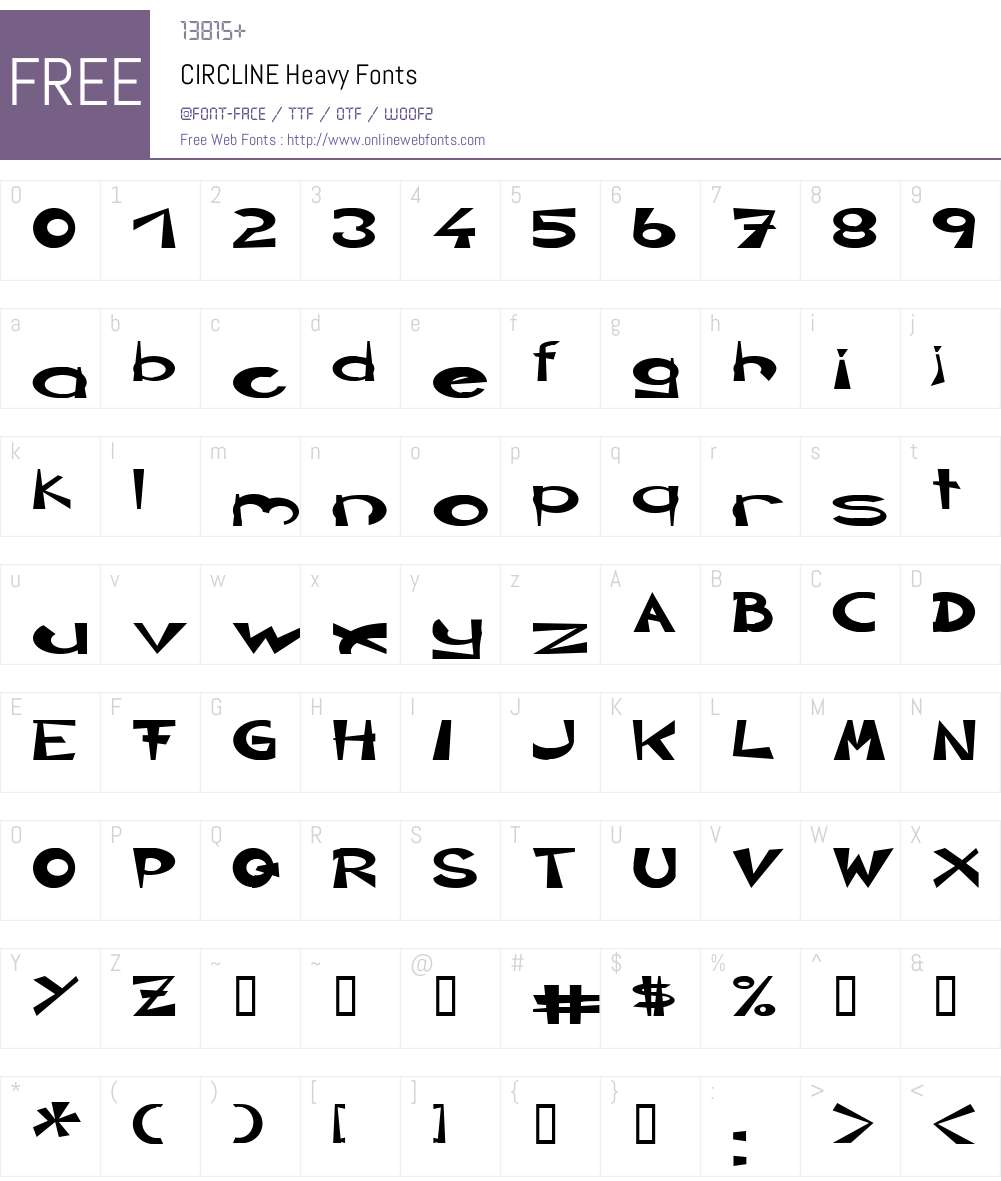 CIRCLINE Font Screenshots