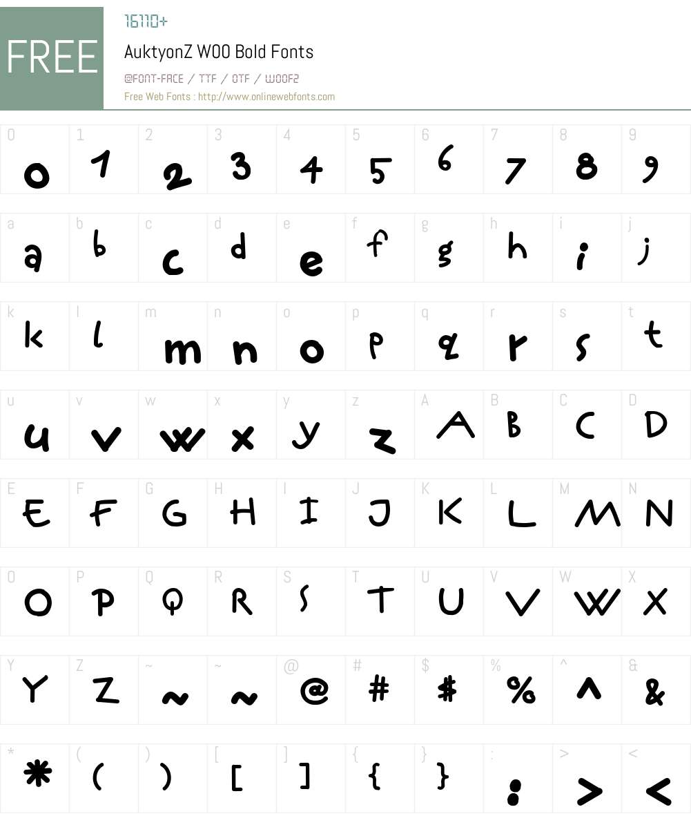 AuktyonZW00-Bold Font Screenshots