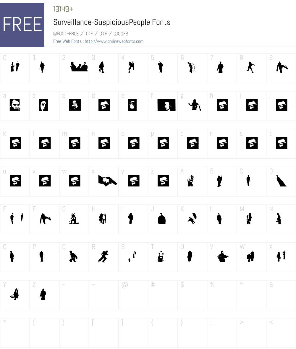 Surveillance Font Screenshots