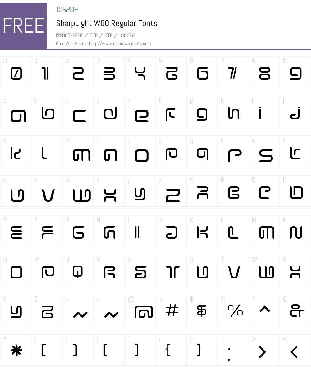 SharpLight Font Screenshots