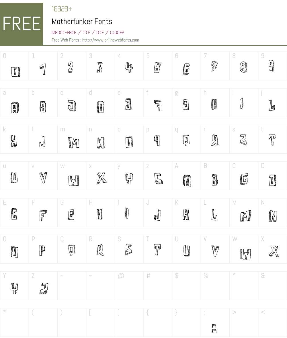 Motherfunker Font Screenshots