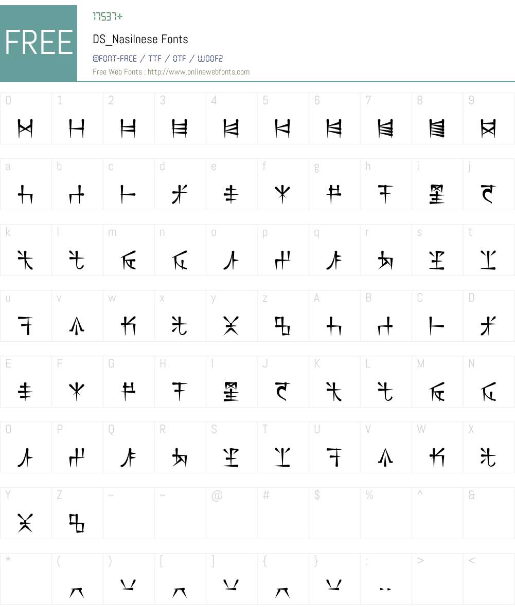 DS_Nasilnese Font Screenshots