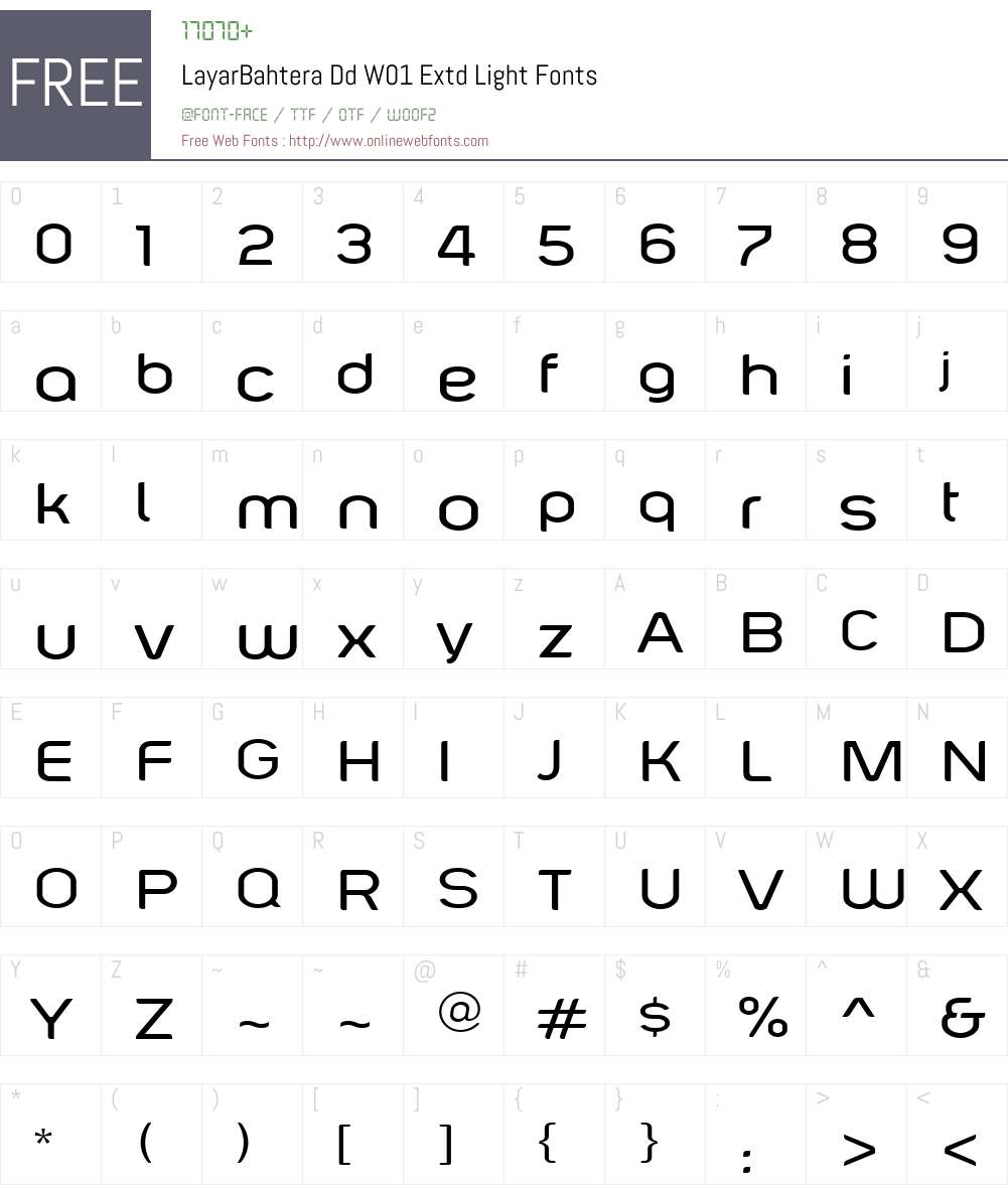 LayarBahteraDdW01-ExtdLight Font Screenshots