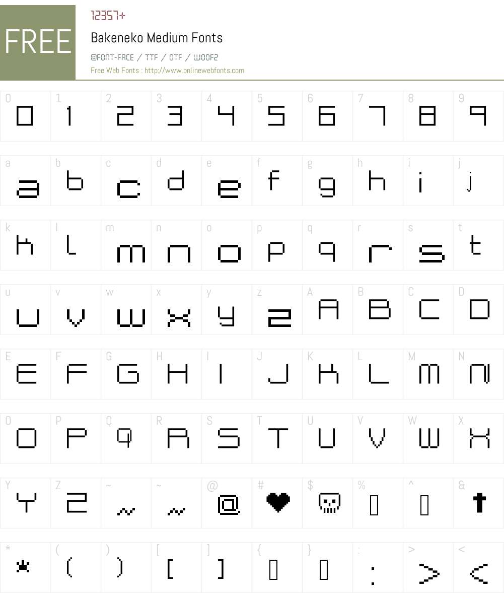 Bakeneko Font Screenshots