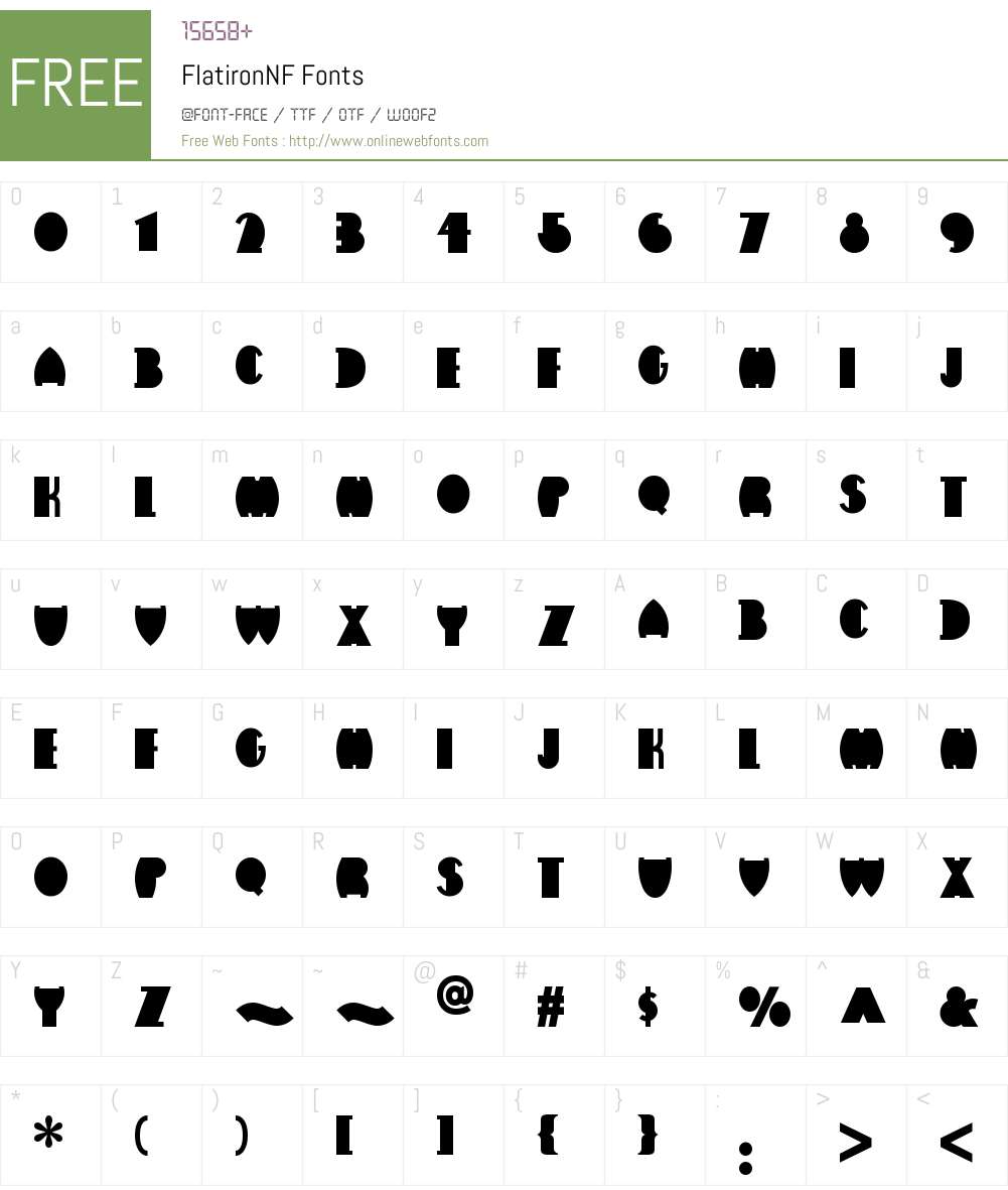 Flatiron NF Font Screenshots