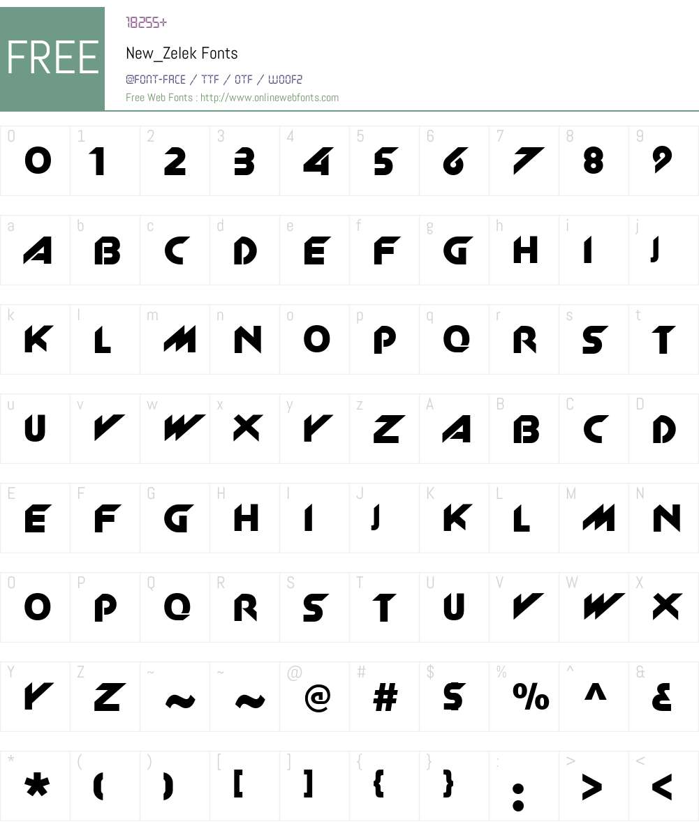 New_Zelek Font Screenshots