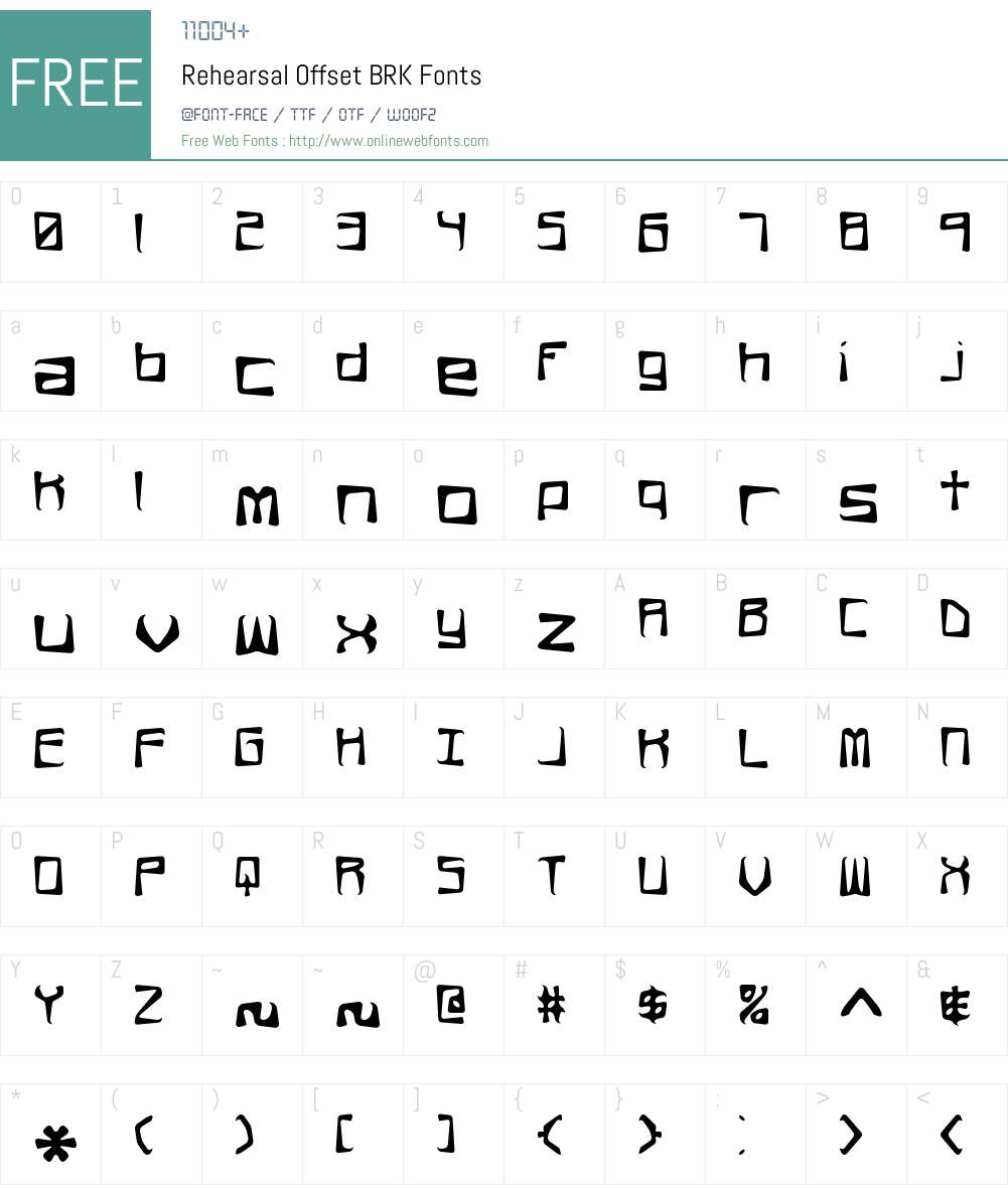 Rehearsal Offset BRK Font Screenshots