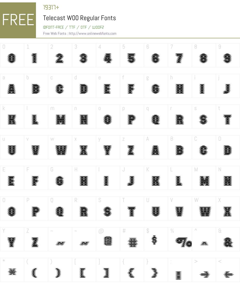 TelecastW00-Regular Font Screenshots