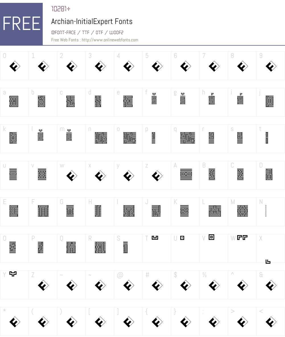 Archian Font Screenshots