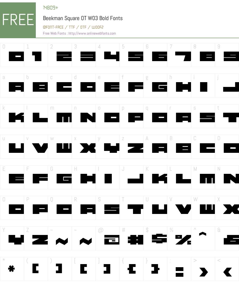 FF Beekman Square Font Screenshots