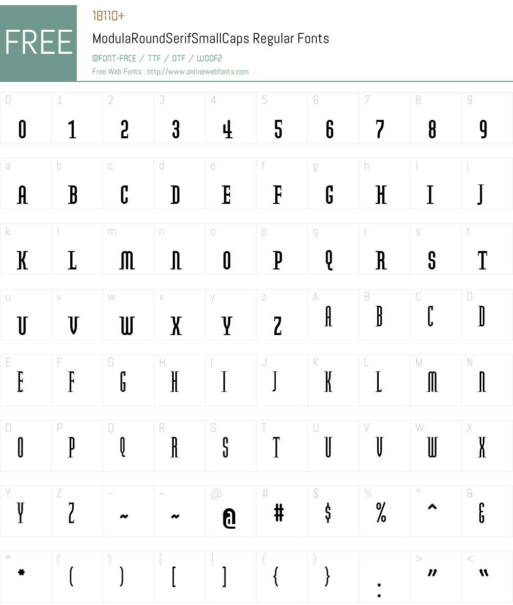 ModulaRoundSerifSmallCaps Font Screenshots