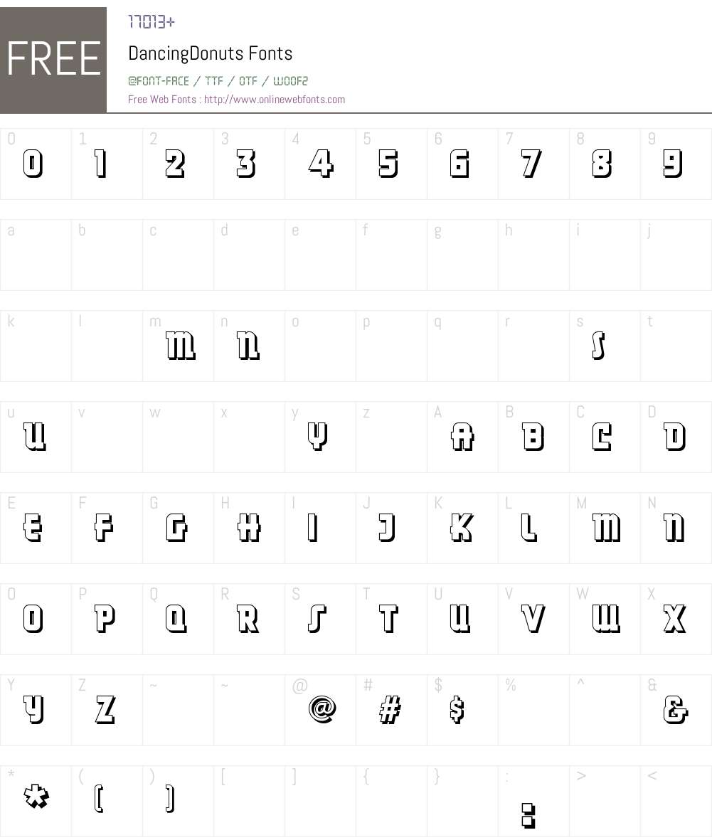 DancingDonuts Font Screenshots