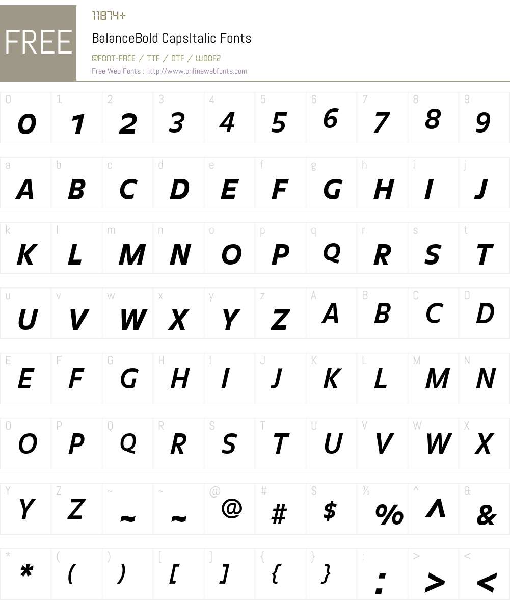 BalanceBold Font Screenshots
