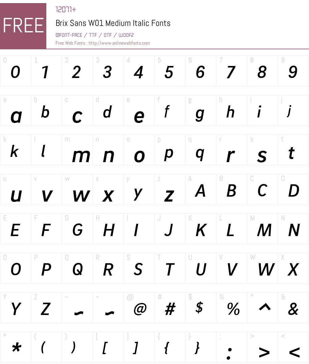 Brix Sans Font Screenshots