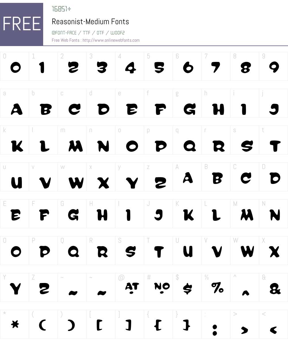 Reasonist Font Screenshots