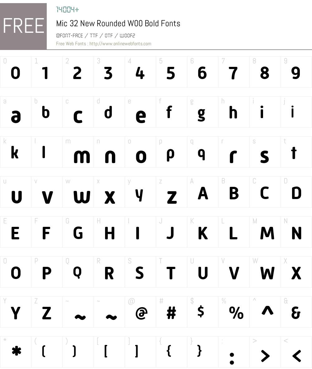 Mic 32 New Rounded Font Screenshots