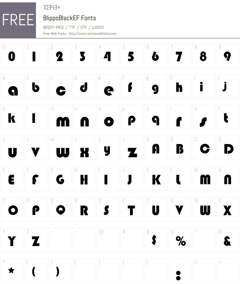 BlippoBlackEF Font Screenshots