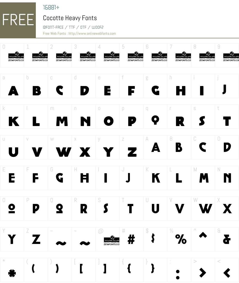 Cocotte Heavy Font Screenshots