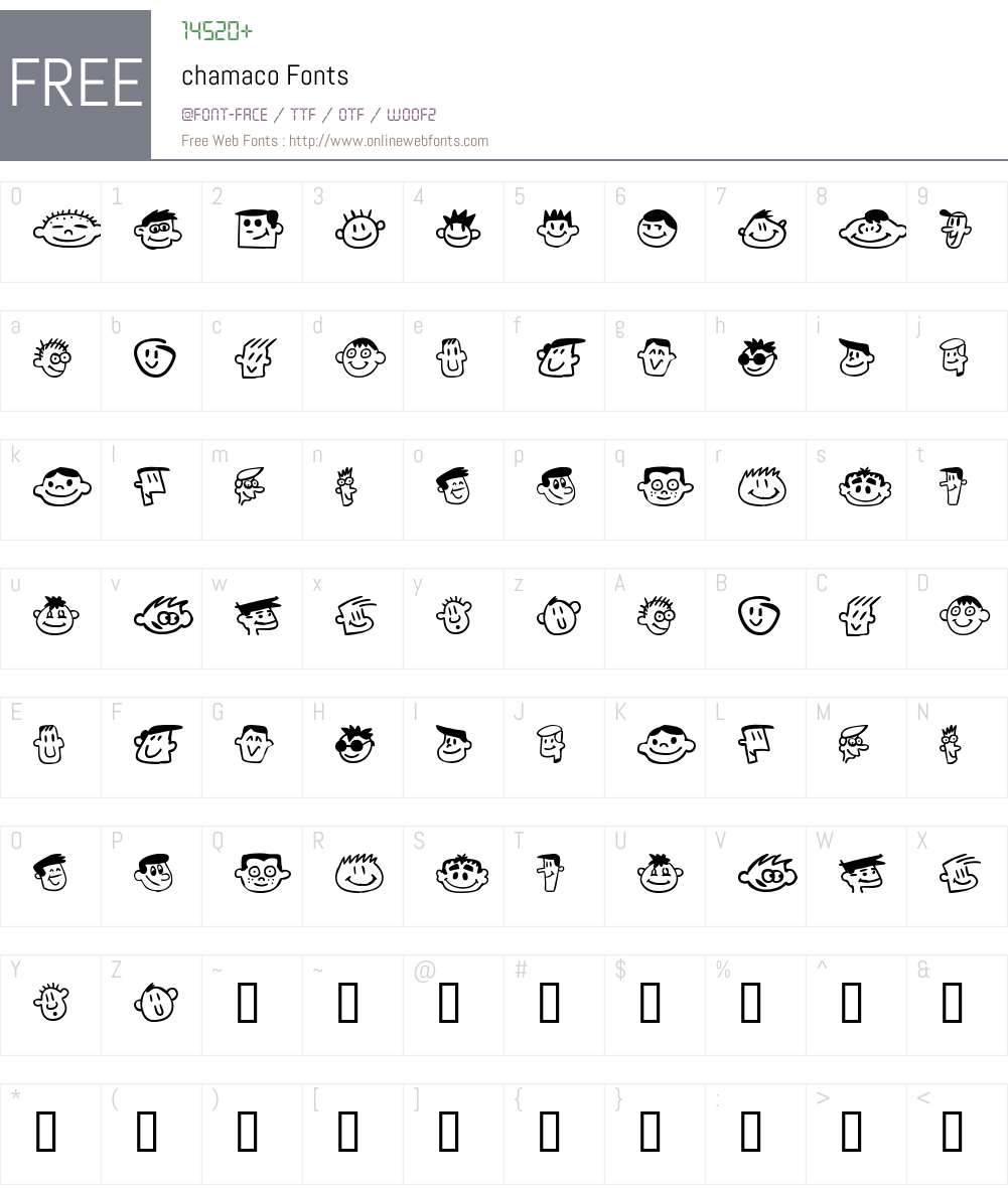 chamaco Font Screenshots