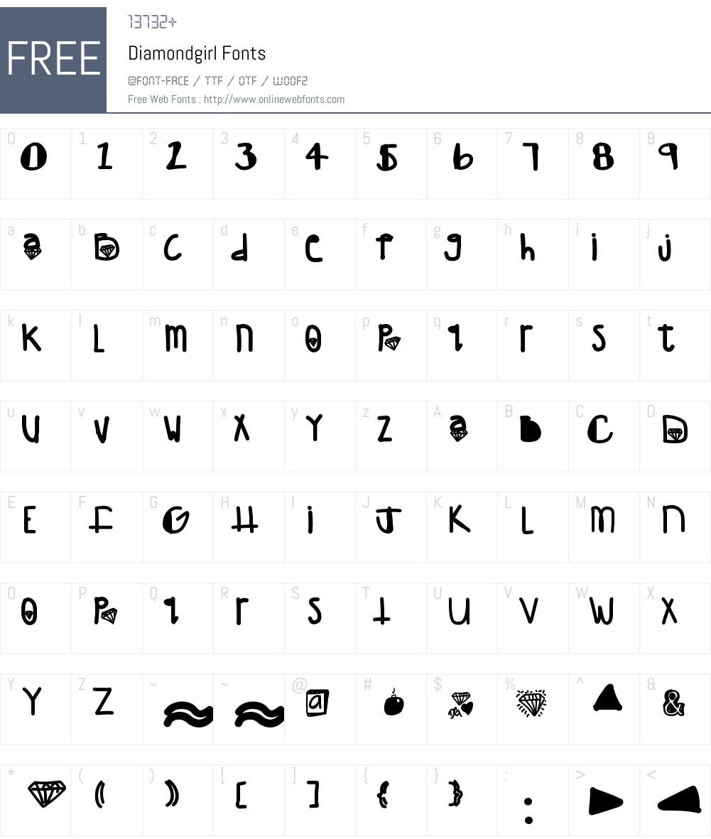 Diamondgirl Font Screenshots
