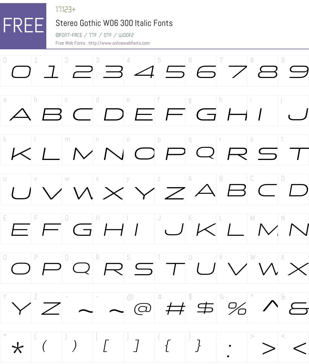 Stereo Gothic Font Screenshots