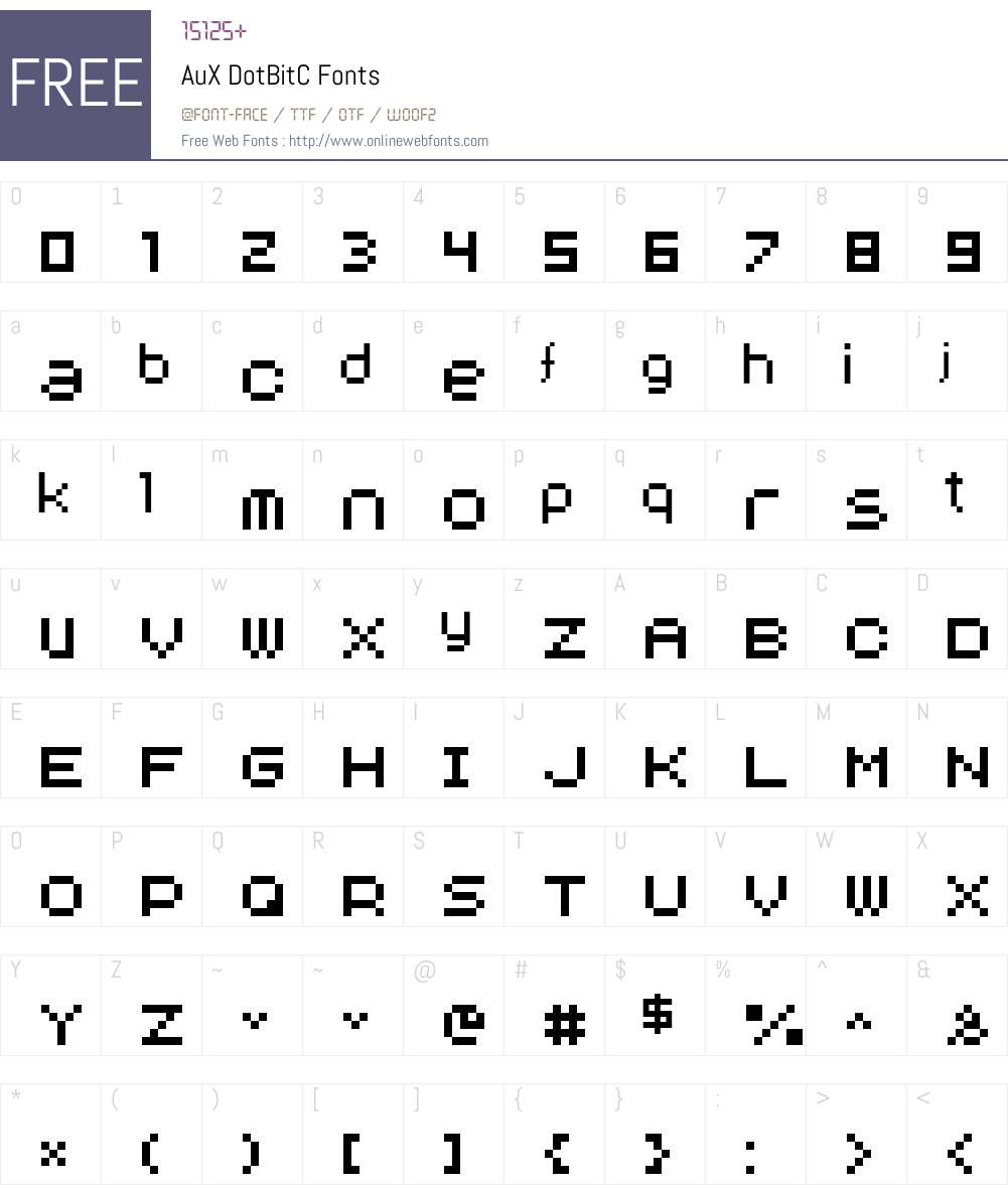 AuX DotBitC Font Screenshots