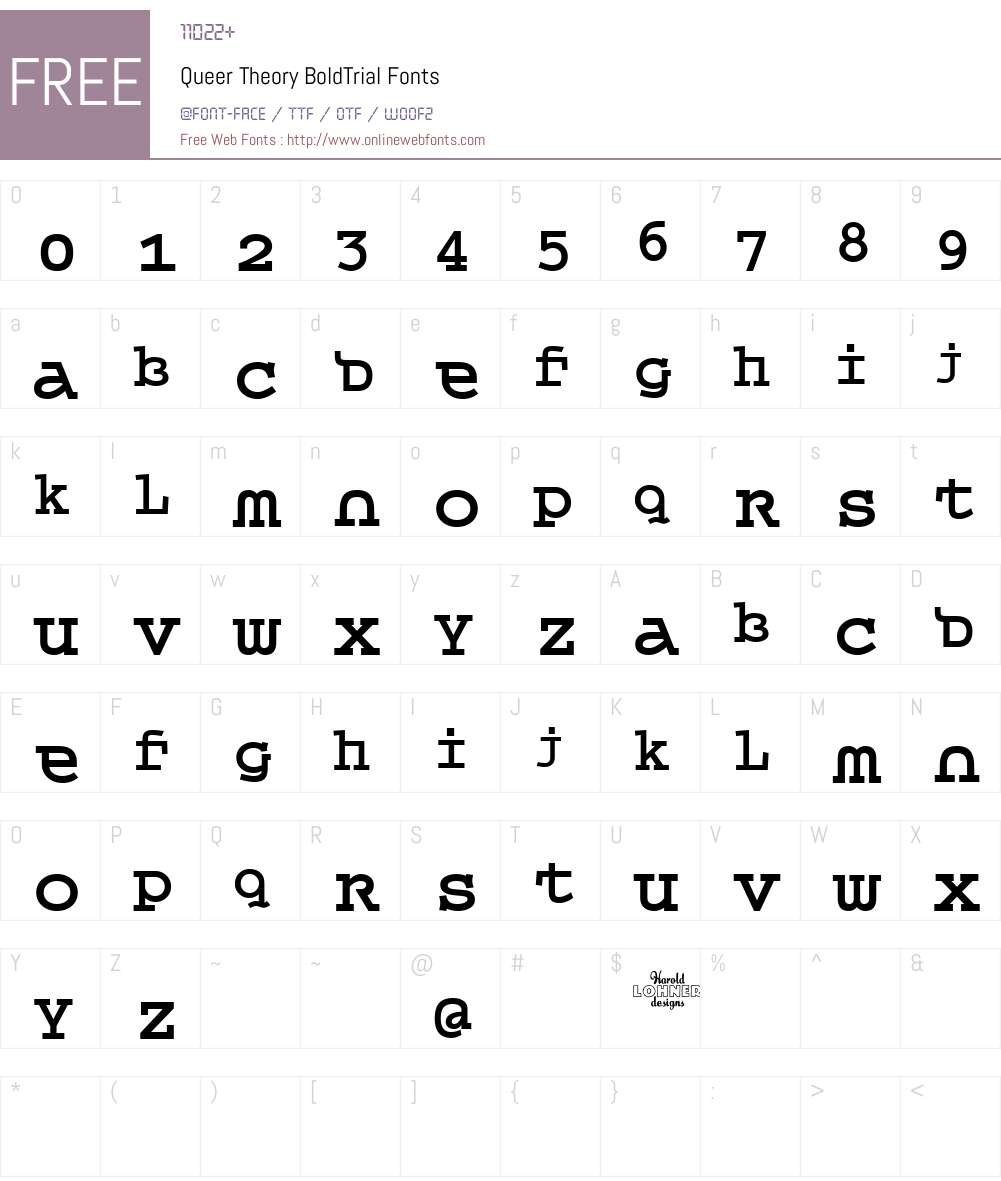 Queer Theory Font Screenshots