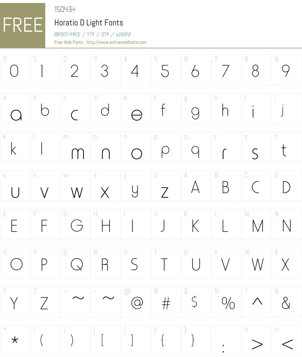 Horatio D Font Screenshots