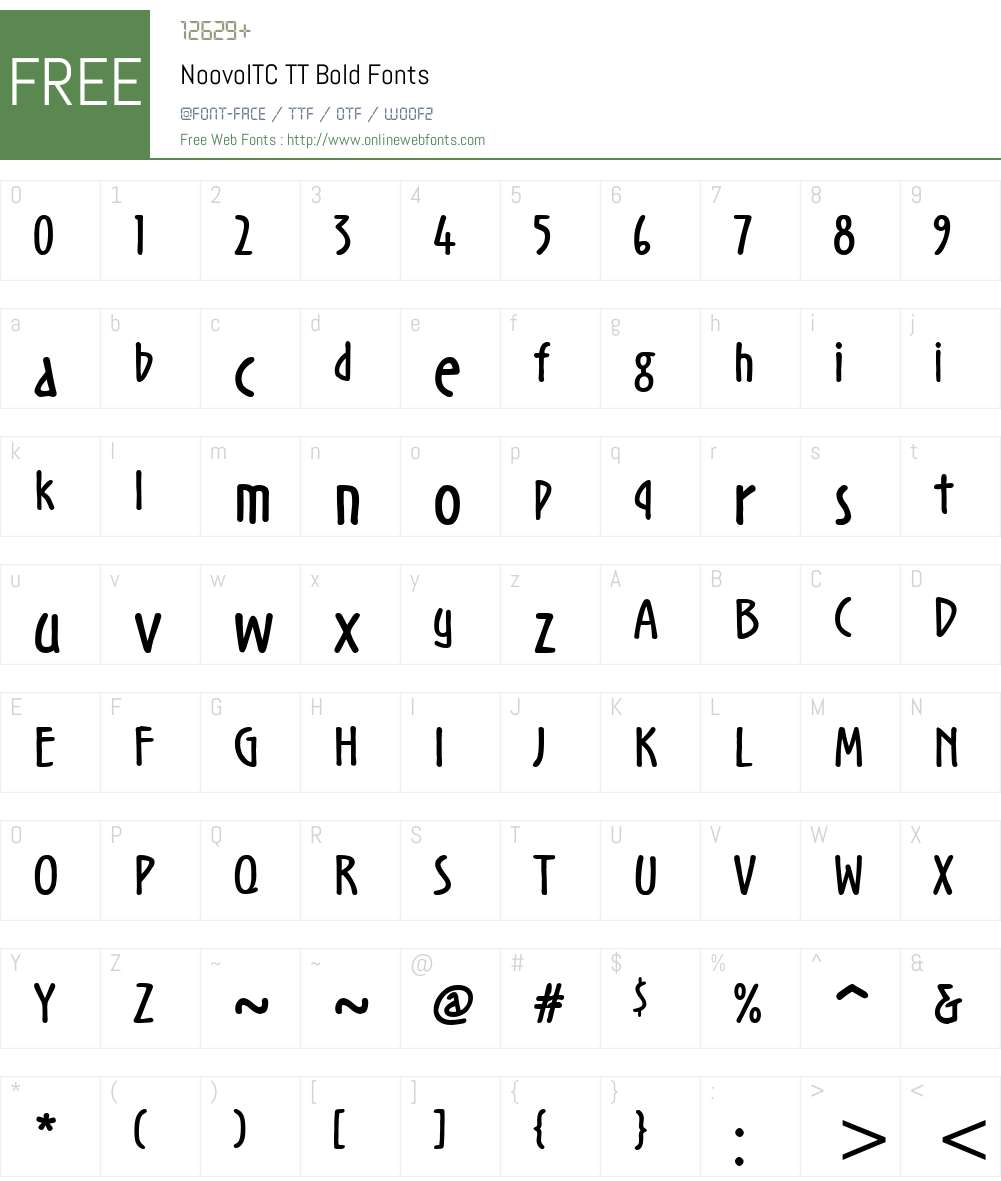 NoovoITC TT Font Screenshots