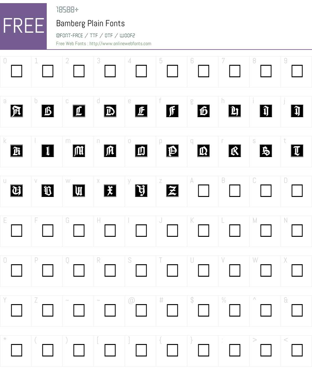 Bamberg Font Screenshots