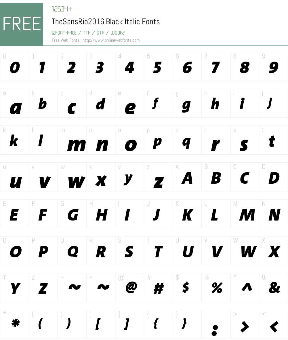 TheSansRio2016 Black Font Screenshots