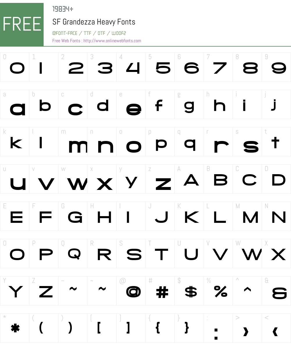 SF Grandezza Font Screenshots