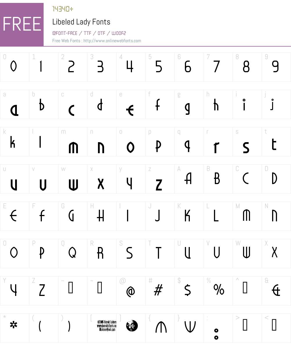Libeled Lady Font Screenshots