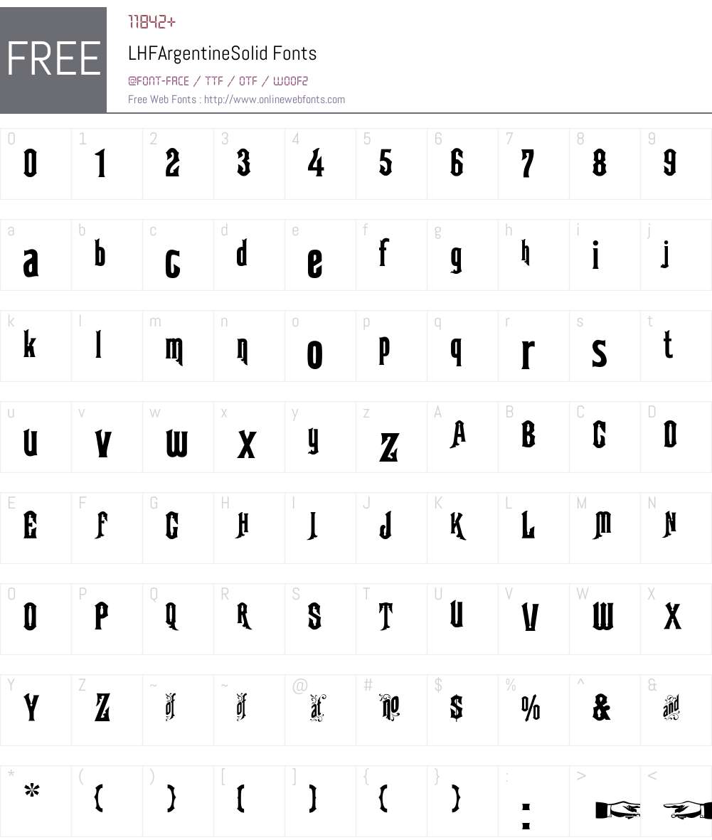 LHFArgentineSolid Font Screenshots