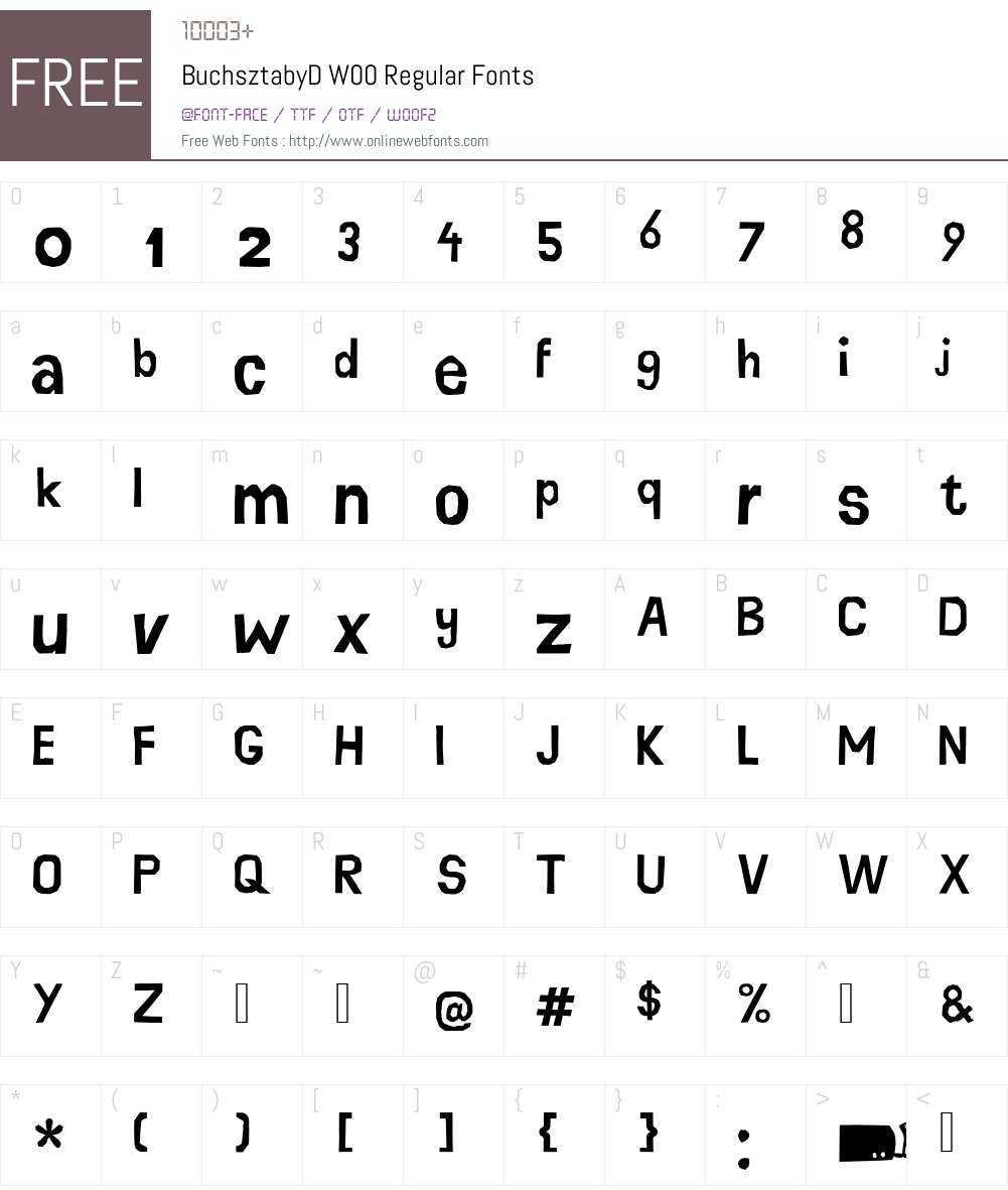 Buchsztaby Font Screenshots