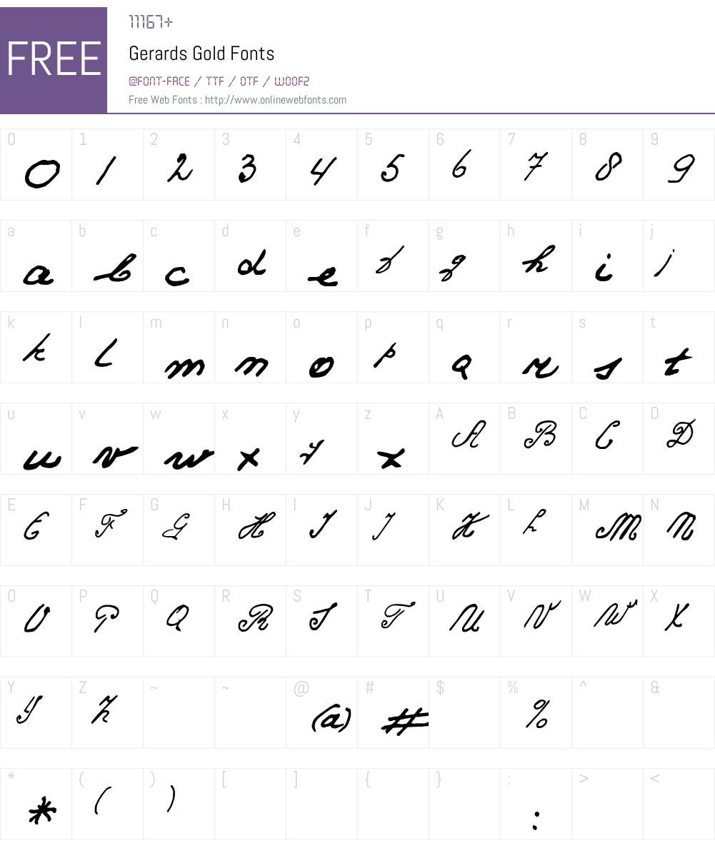 Gerards Gold Font Screenshots