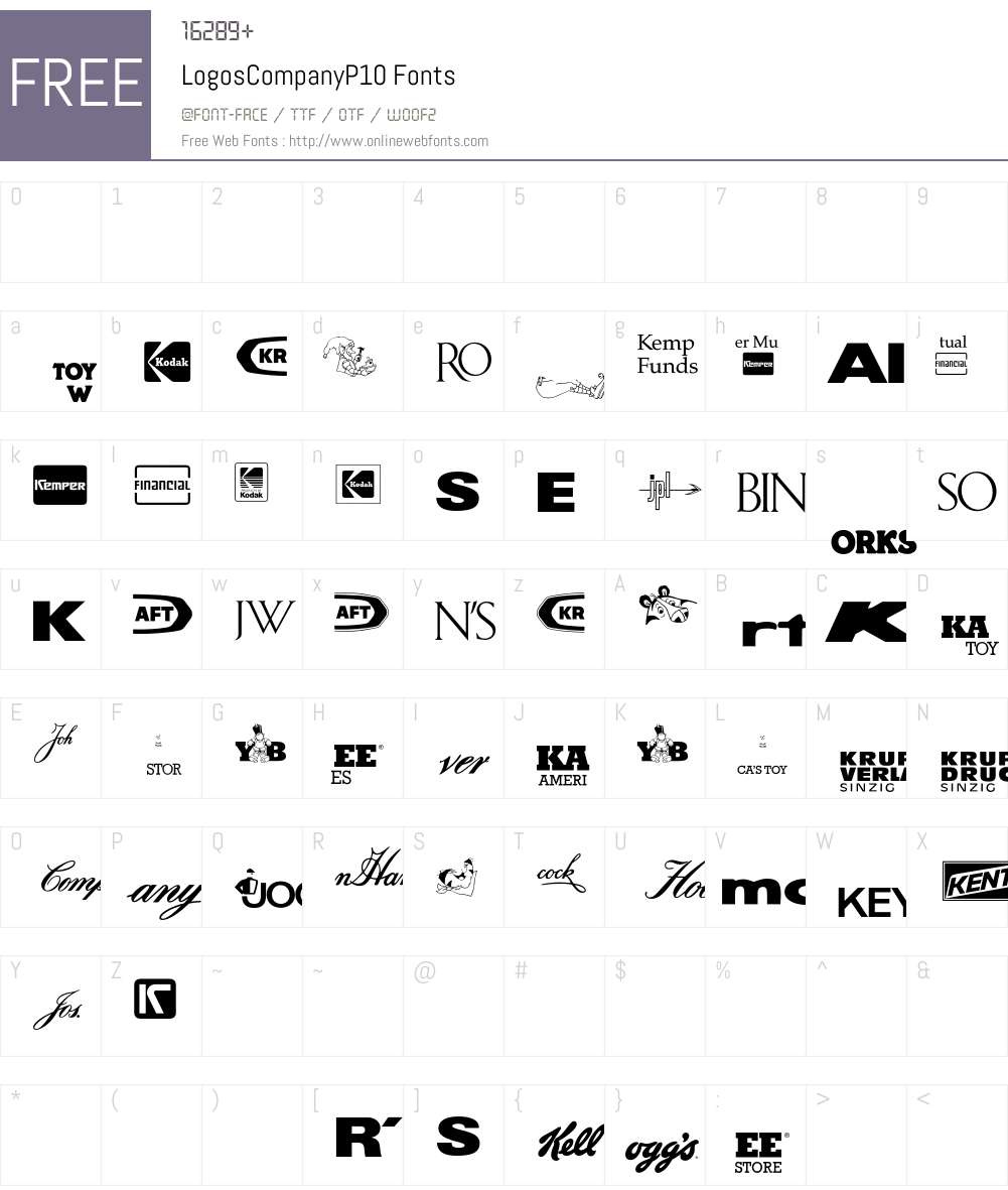 LogosCompany Font Screenshots