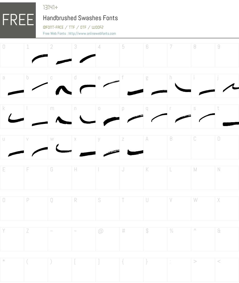 Handbrushed Swashes Font Screenshots