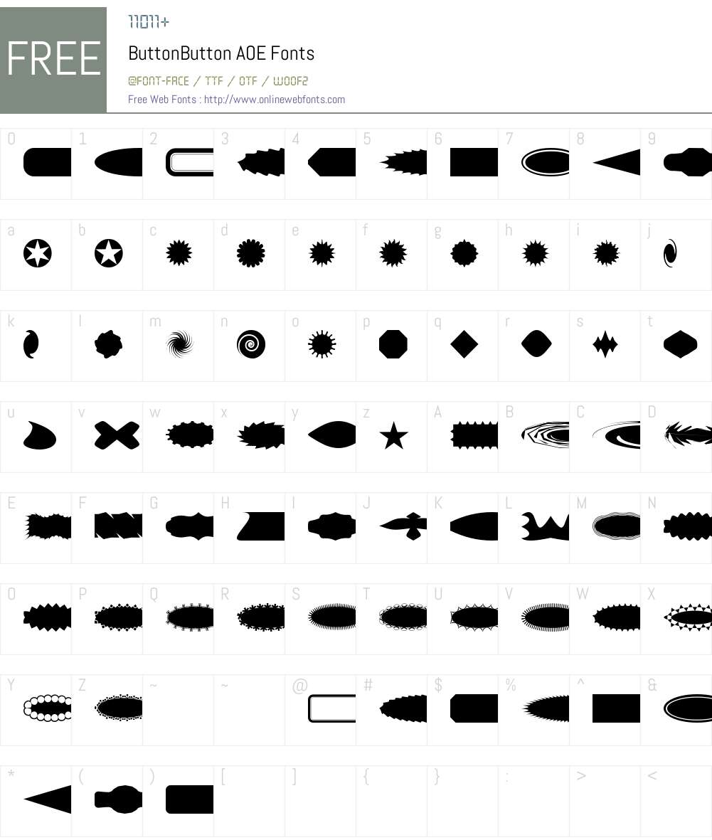 ButtonButton AOE Font Screenshots