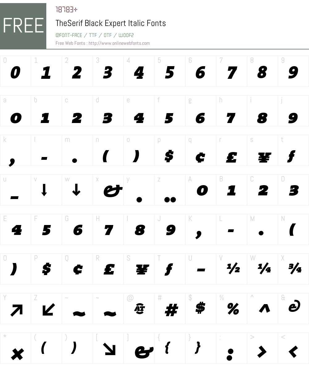The Serif Black- Font Screenshots