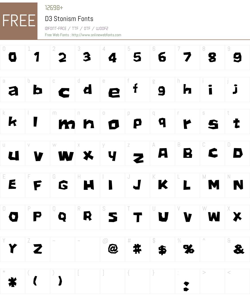 D3 Stonism Font Screenshots