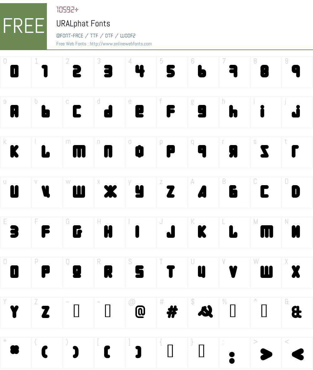 URALphat Font Screenshots