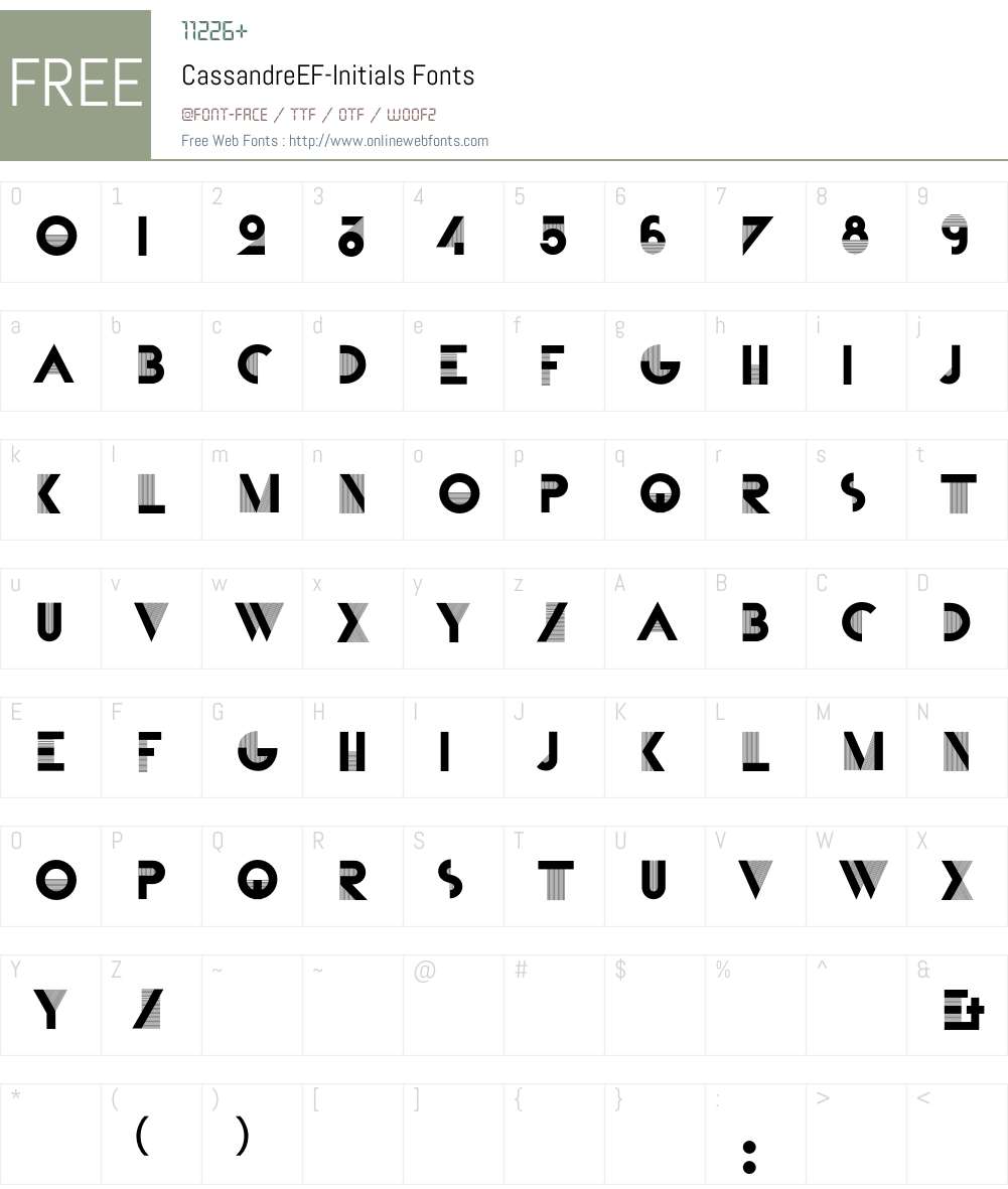 CassandreEF Font Screenshots