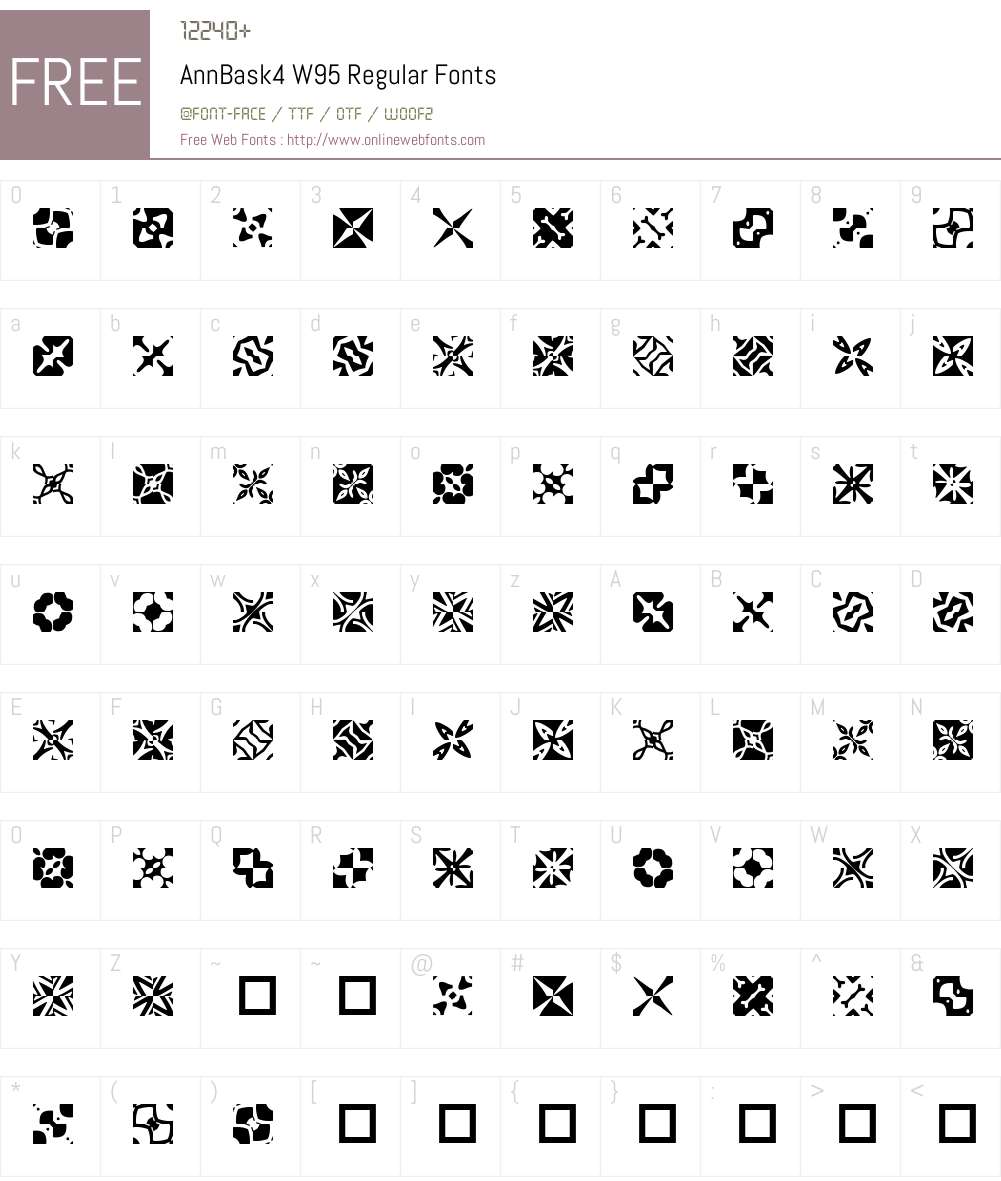 AnnBask4 Font Screenshots
