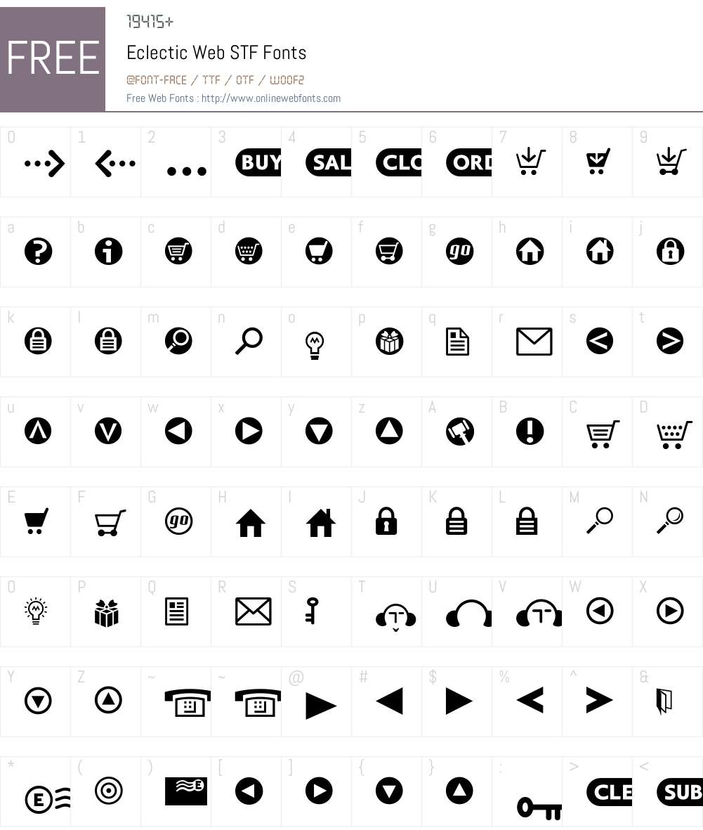 EclecticWebSTF Font Screenshots