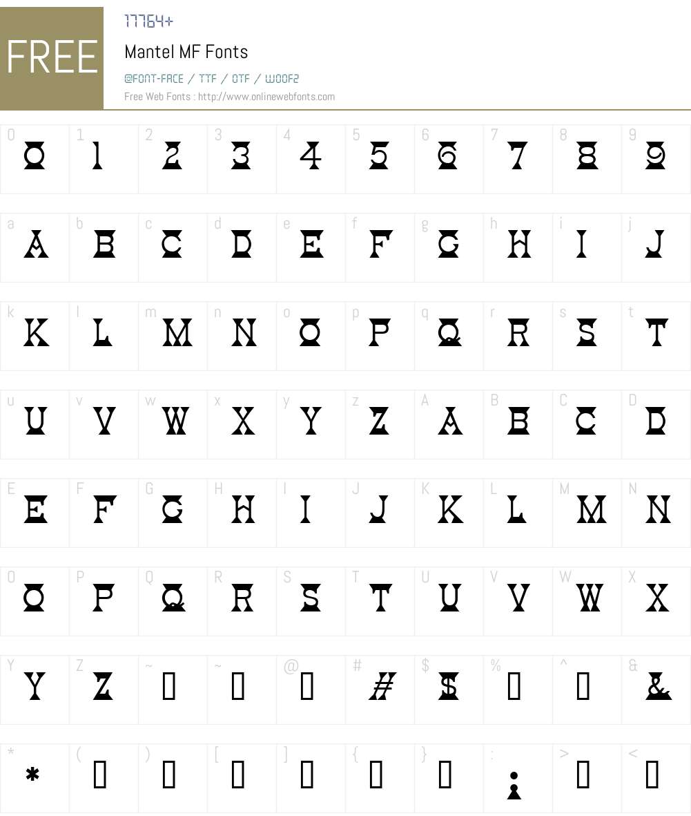 Mantel MF Font Screenshots