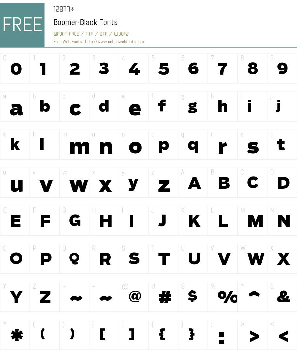 Boomer Black Font Screenshots