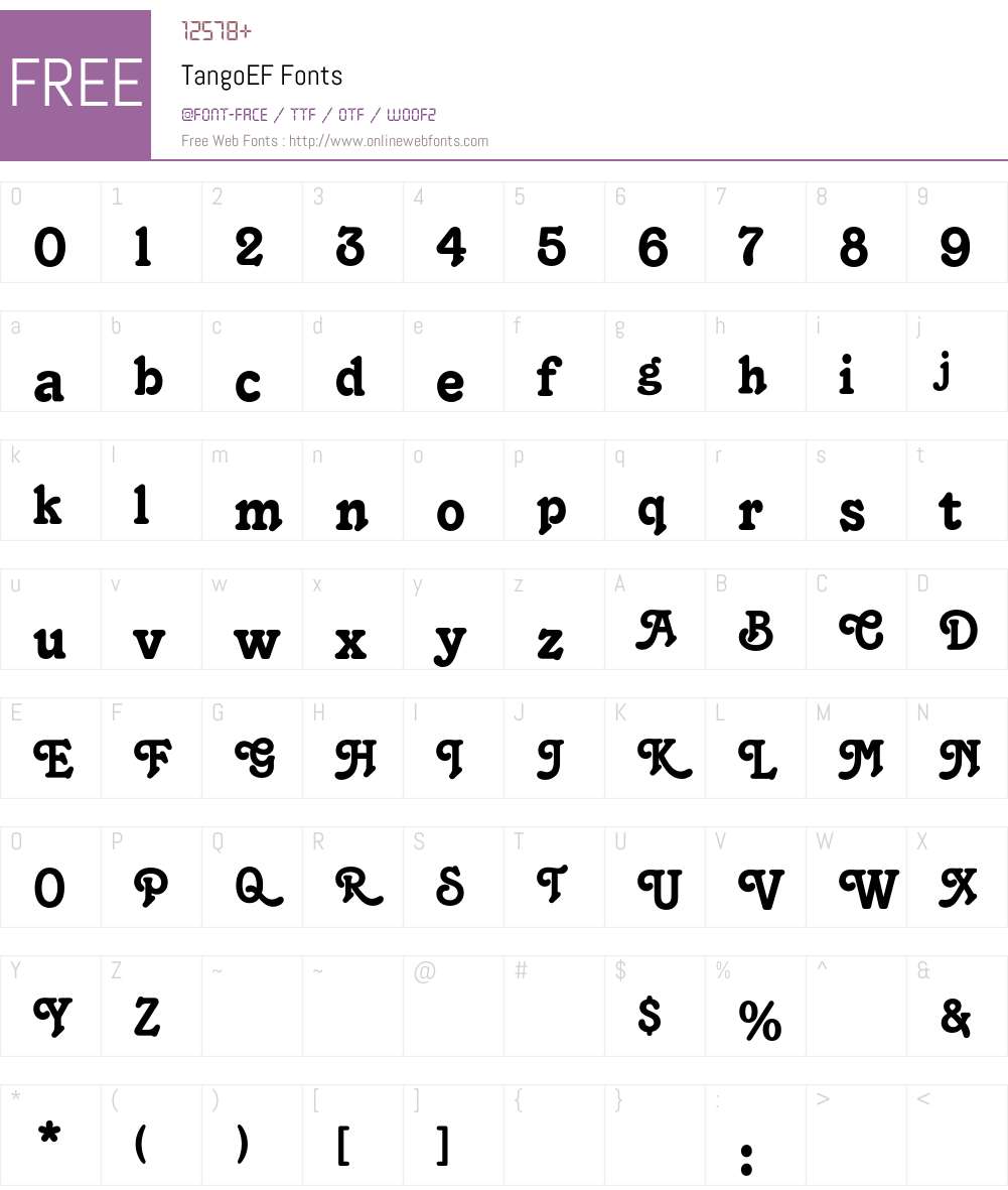 TangoEF Font Screenshots