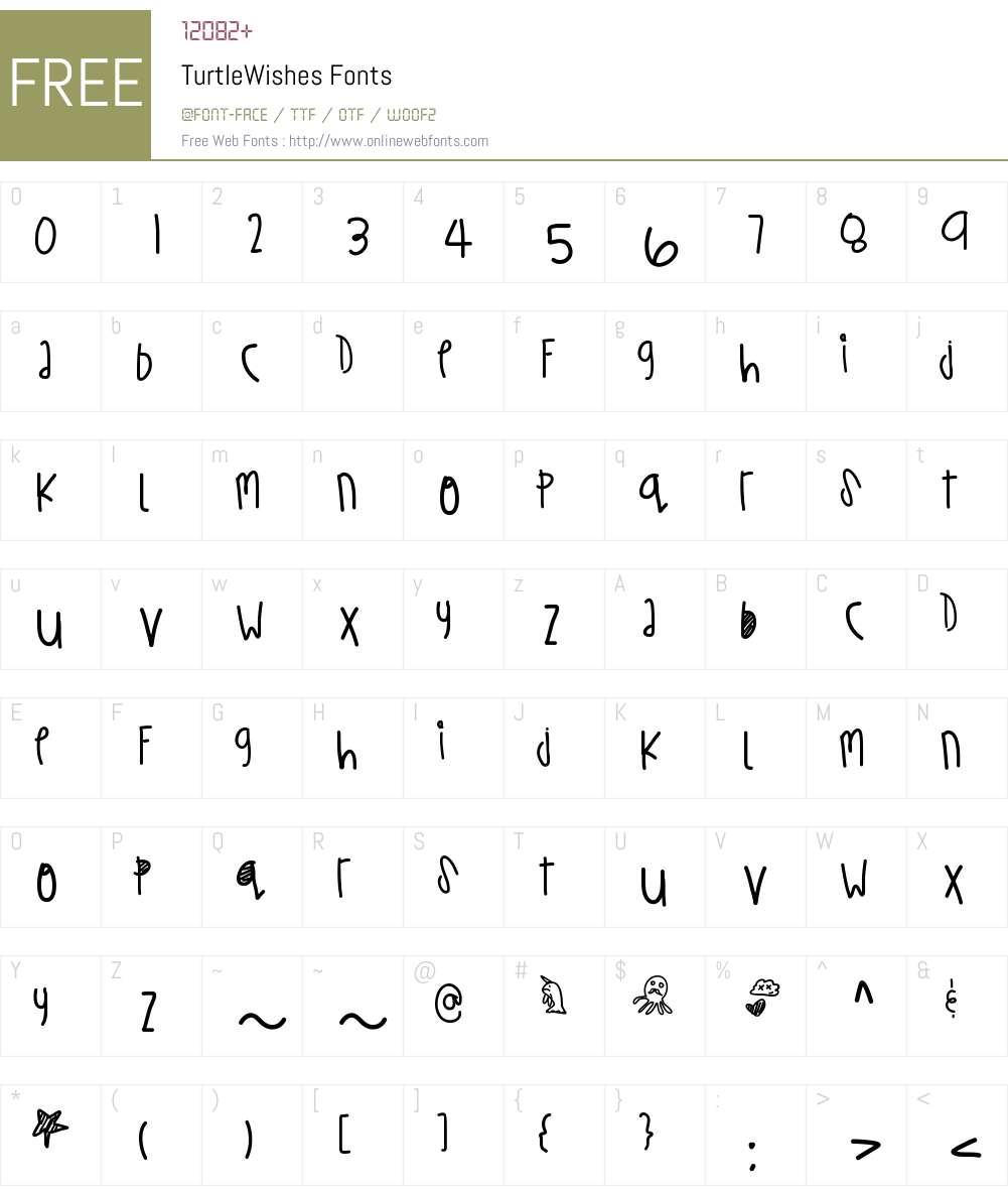 TurtleWishes Font Screenshots